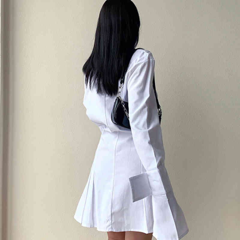 Summer Shirts Dress for Women Clothing Sexy Single Breasted Solid Color Mini Plus Size Female Derss Robe Femme 13854 210508