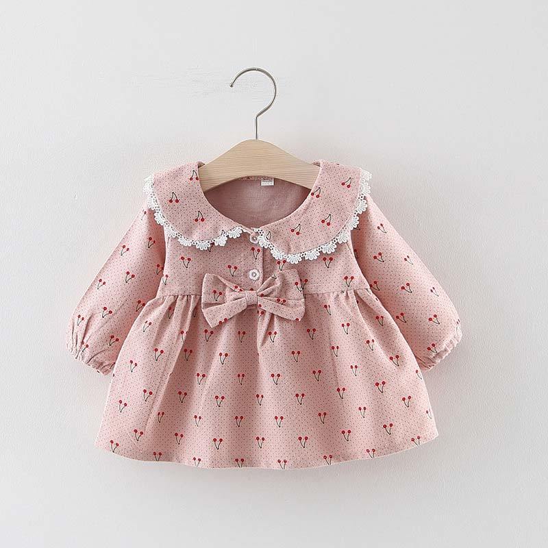 Baby Girl Dress Set T-shirt Tops Cartoon Giraffe Princess Clothes s Long Sleeve 2pcs Suit 210429