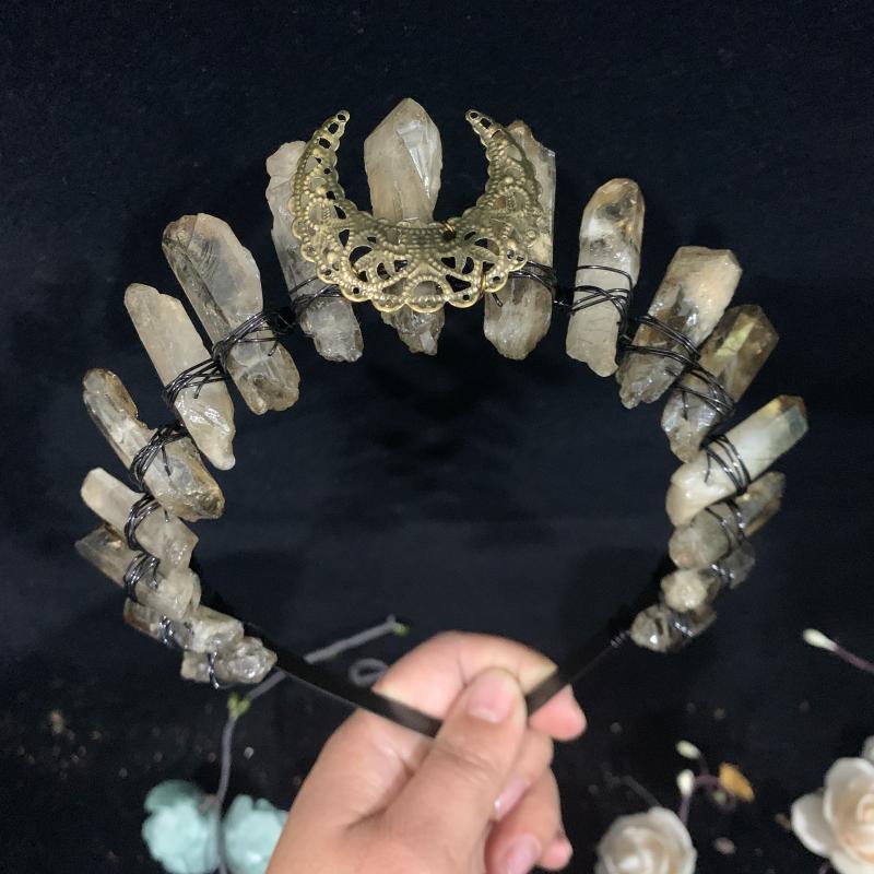 Wicca Crystal Crown Headdress Natural Stone Gray Hair Accessories Handmade Headband Goddess Girlfriends Party Gift Clips & Barrettes
Wicca Crystal Crown Headdress Natural Stone Gray Hair Accessories Handmade Headband Goddess Girlfriends Party Gift Clips & Barrettes