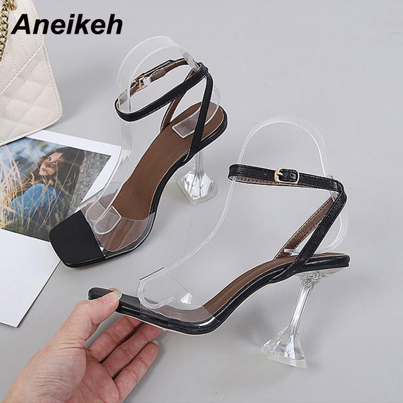 Aneikeh Summer Shoes For Women 2021 Sweet Spike Heels Fashion PVC Sandals Shallow Party Peep Toe Basic Sexy Buckle Strap Adult, Black
Aneikeh Summer Shoes For Women 2021 Sweet Spike Heels Fashion PVC Sandals Shallow Party Peep Toe Basic Sexy Buckle Strap Adult, Black