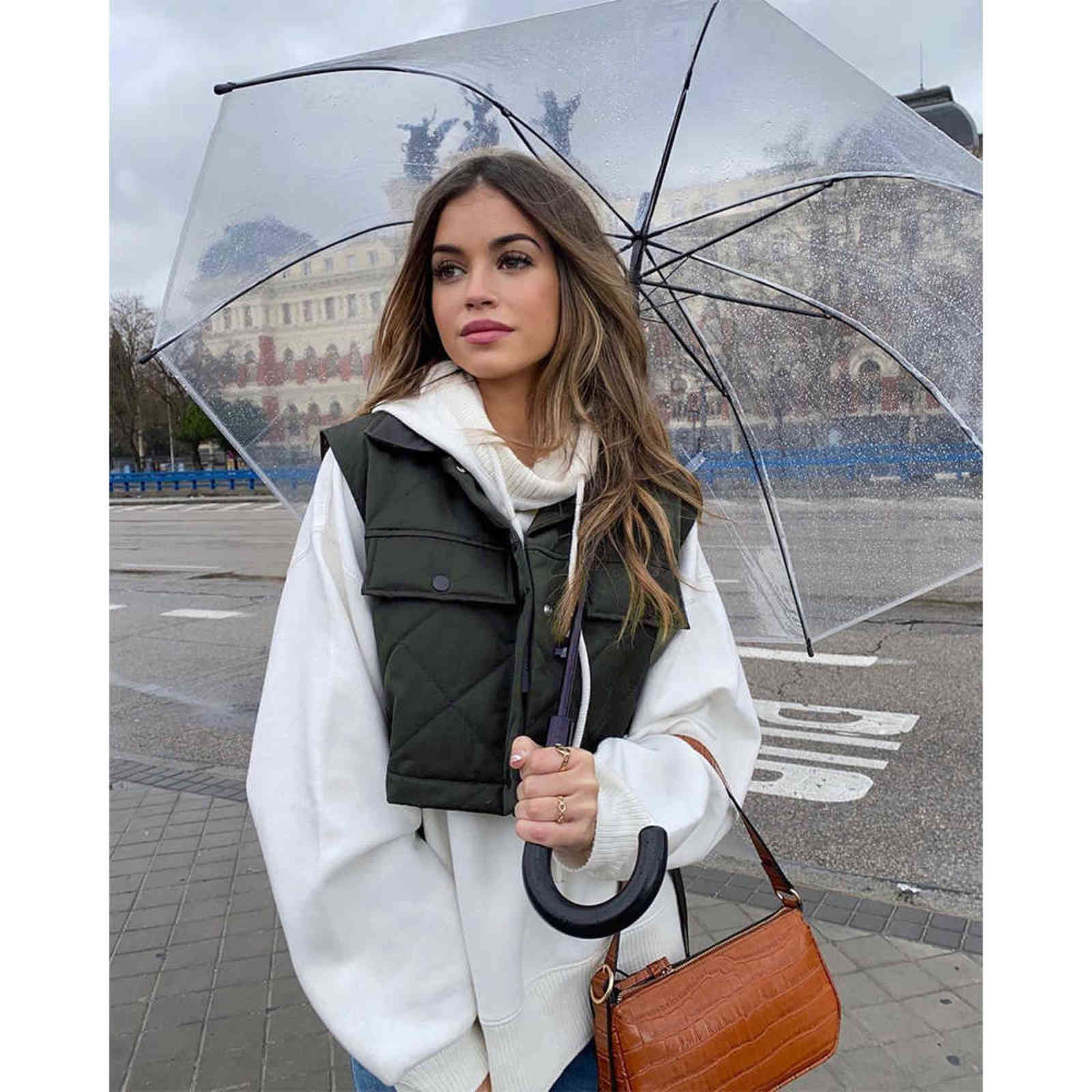 Women Cropped Gilet Jacket Sleeveless Fashion Casual Streetwear Woman Waistcoat Tops jacket 211120
