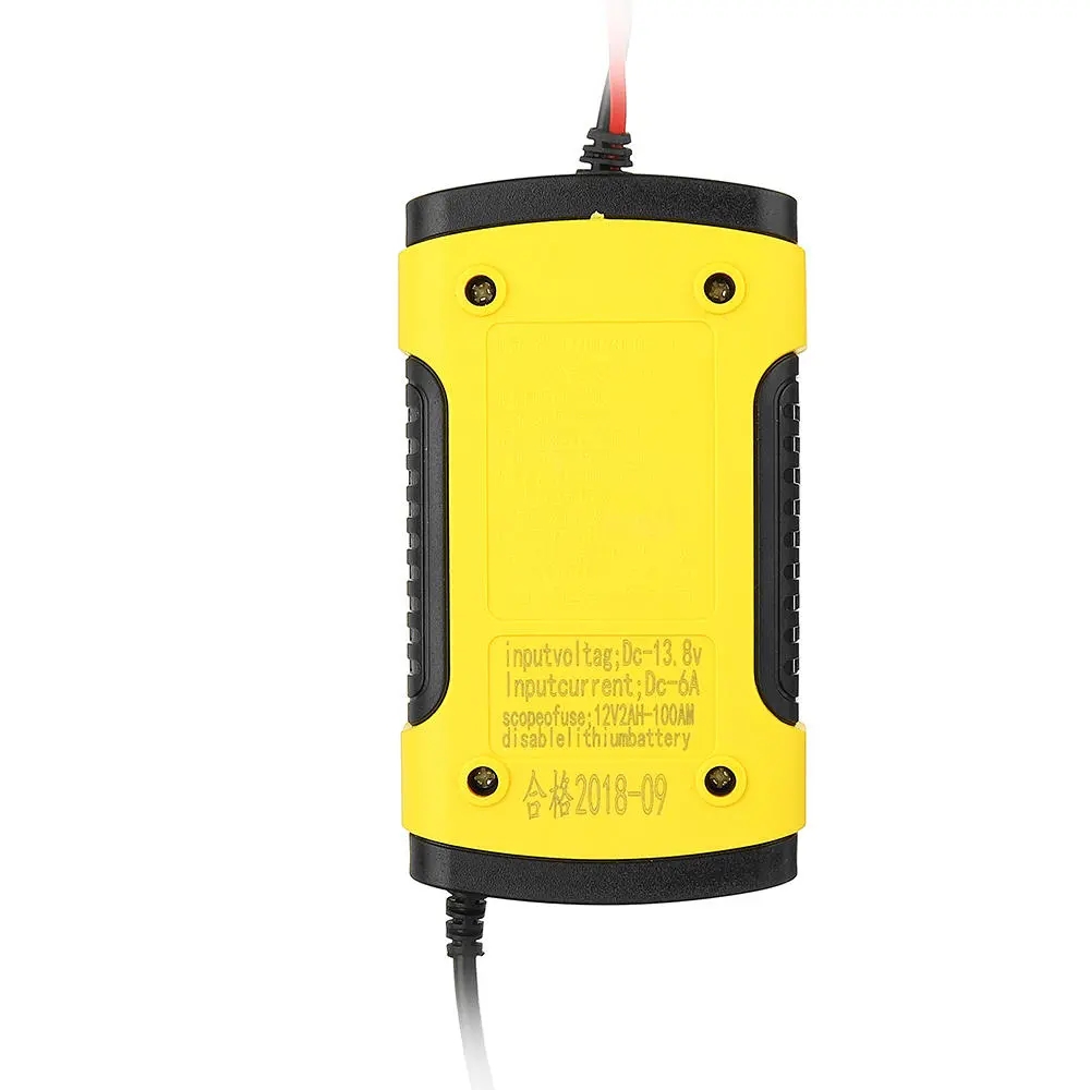 12V 6A Pulse Repair LCD Charger For Car Motorcycle Lead Acid Battery Agm Gel Wet