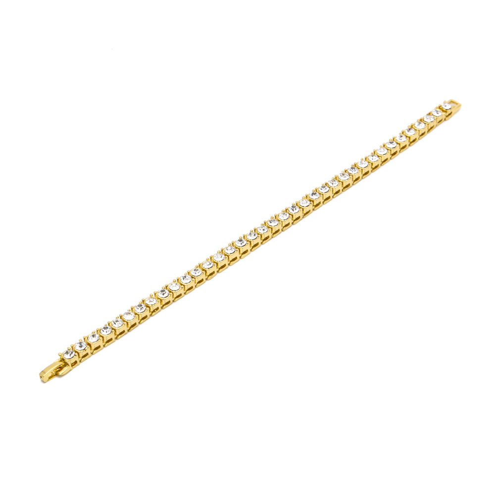 Noter Luxury Cubic Zirconia Tennis Bracelet Charms Gold Silver Color Hip Hop Braclet For Mens Women Rock Jewelry Pulsera