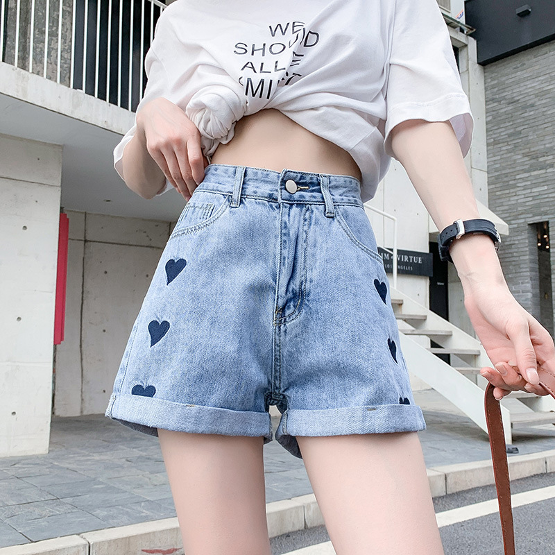 women's jeans love denim shorts summer thin 2021 loose high waist show net red a-line pants, Blue
women's jeans love denim shorts summer thin 2021 loose high waist show net red a-line pants, Blue