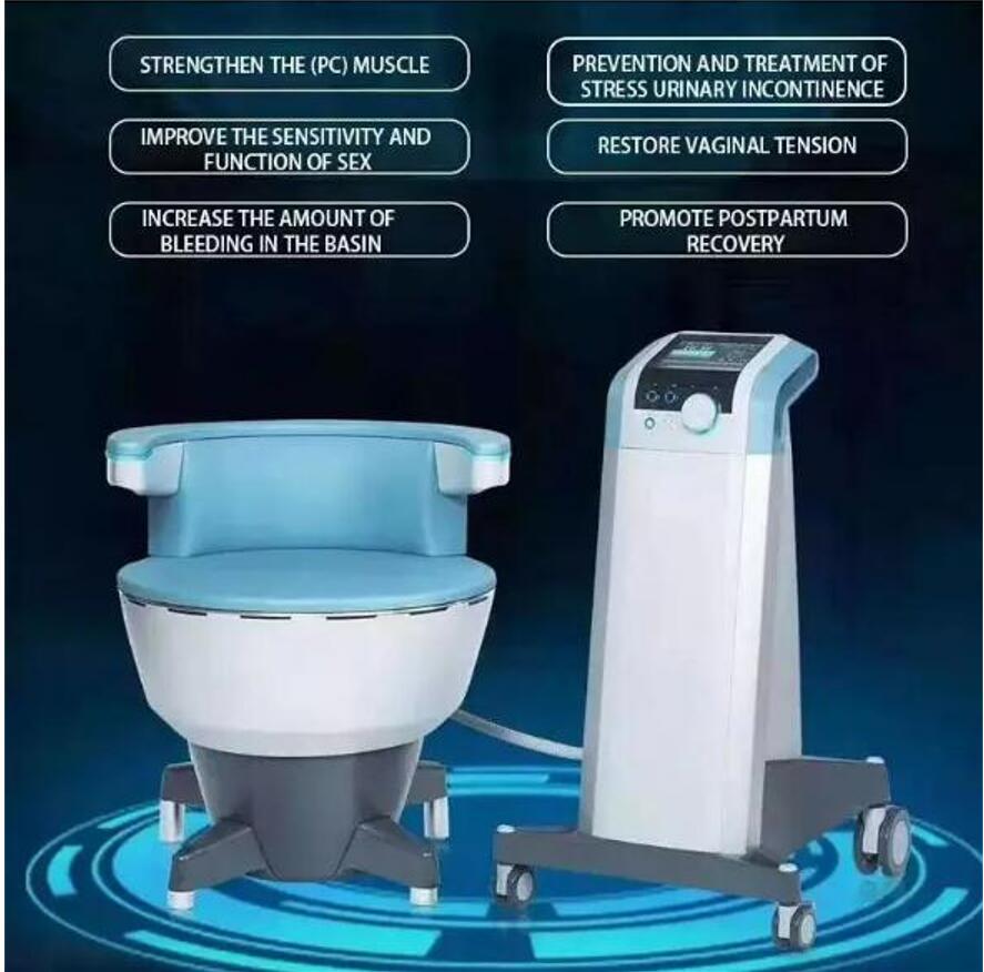 2022 New arrival muscle built slimming stimulation body sculpt EM-chair for incontinence Frequent urination treatment vaginal tightening and pelvic floor repair 
2022 New arrival muscle built slimming stimulation body sculpt EM-chair for incontinence Frequent urination treatment vaginal tightening and pelvic floor repair