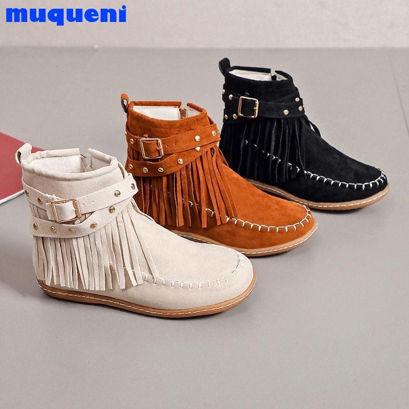 Boots Women Vintage Ankle Women's Tassel Rivet Ladies Sewing Round Toe Flat Female Fashion Zip Solid Shoes Big Size 43, Black
Boots Women Vintage Ankle Women's Tassel Rivet Ladies Sewing Round Toe Flat Female Fashion Zip Solid Shoes Big Size 43, Black