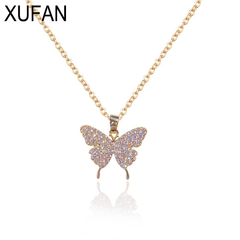Pendant Necklaces XUFAN Shiny Side Accessories Crystal Butterfly For Women Fashion Jewelry Zirconia Chain, Silver
Pendant Necklaces XUFAN Shiny Side Accessories Crystal Butterfly For Women Fashion Jewelry Zirconia Chain, Silver