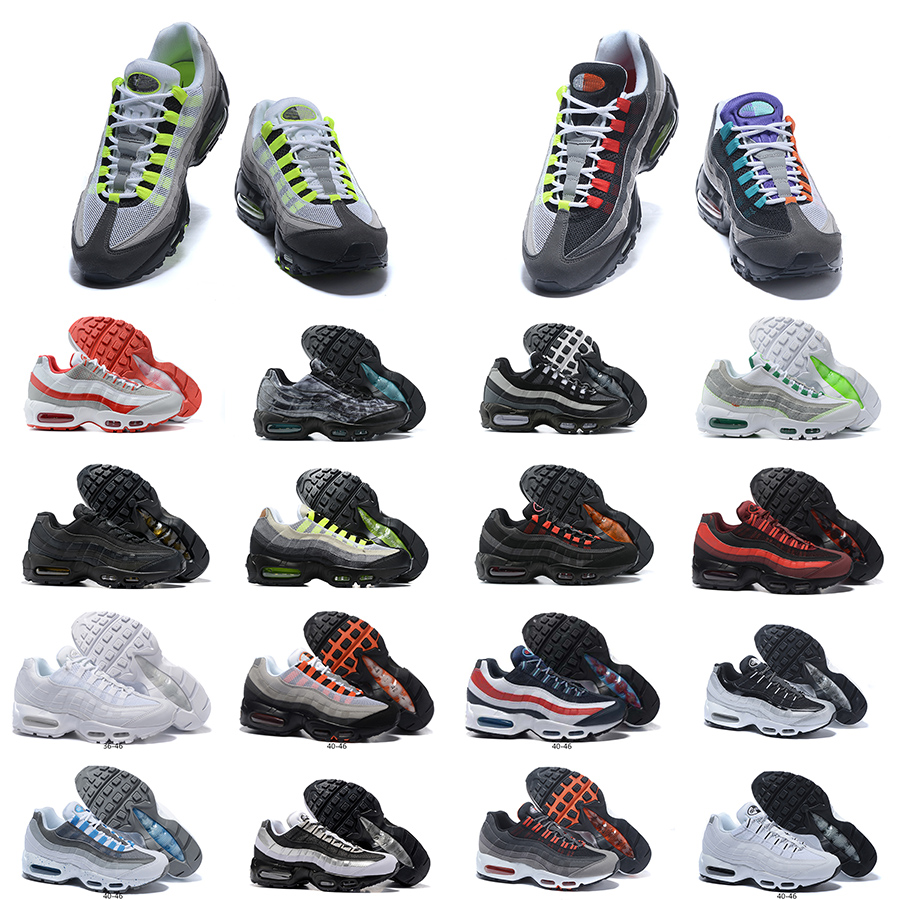 Mens 95 Neon Essential Running Shoes 95s Trainers OG Triple Black Ultra Red Cork Halloween Outdoor Sports Sneakers Size 40-46, Shown
Mens 95 Neon Essential Running Shoes 95s Trainers OG Triple Black Ultra Red Cork Halloween Outdoor Sports Sneakers Size 40-46, Shown