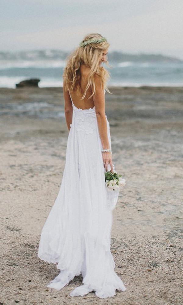 Sexy Backless Spaghetti New Beach Wedding Dresses High Low -Income Summer Chiffon Wedding Dresses Ivory White
Sexy Backless Spaghetti New Beach Wedding Dresses High Low -Income Summer Chiffon Wedding Dresses Ivory White