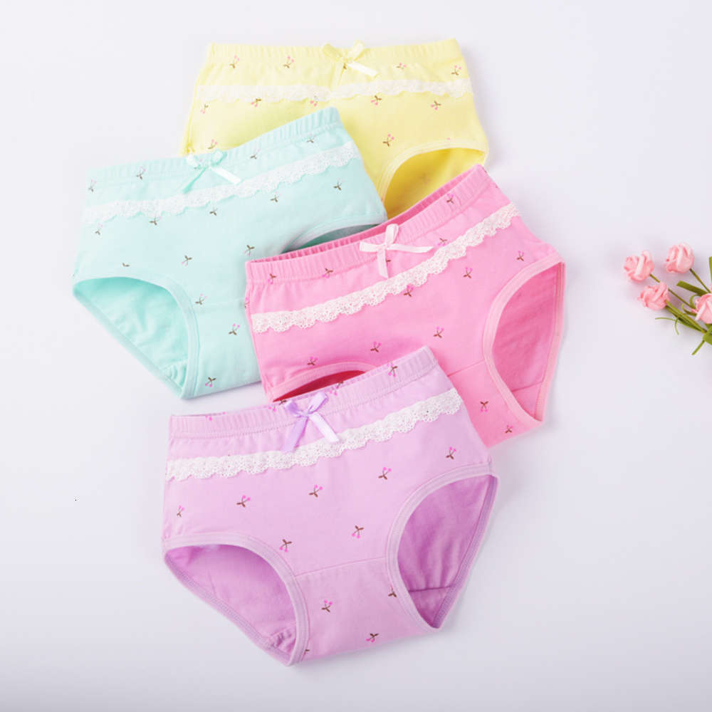 panties girl's briefs cotton middle school combed baby's without PP, Camo