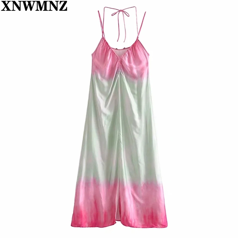 women tie-dye print dress Vestido gathered v-neck double thin straps front slit midi Summer Woman Midi Dres 210520, Multi
women tie-dye print dress Vestido gathered v-neck double thin straps front slit midi Summer Woman Midi Dres 210520, Multi