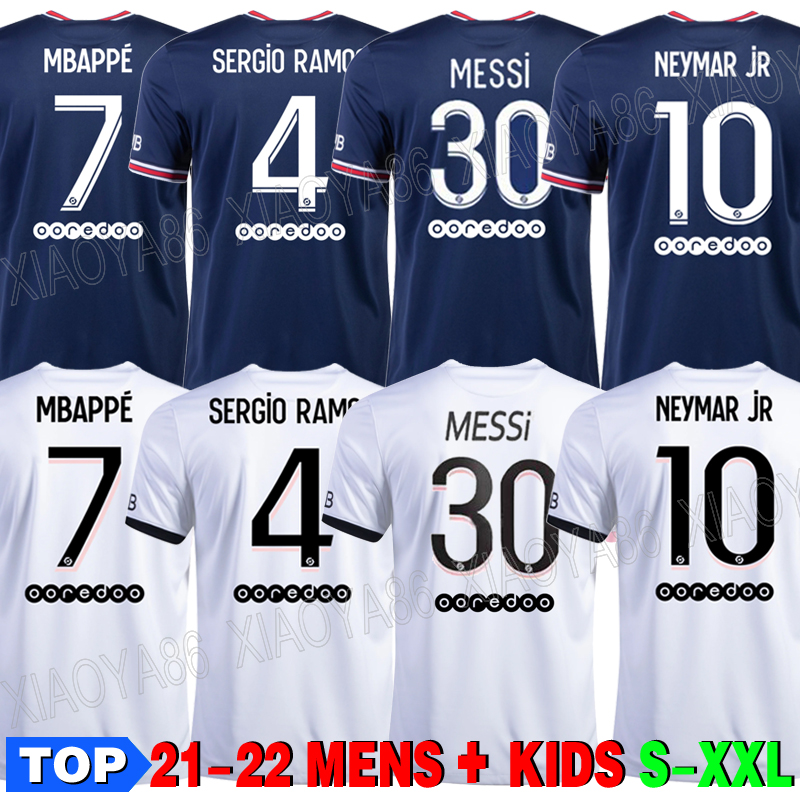 21-22 MESSI MBAPPE HAKIMI SERGIO RAMOS WIJNALDUM soccer jersey 21 22 football shirt 2021 2022 MARQUINHOS men + kids kit uniform enfants maillot de foot, White
21-22 MESSI MBAPPE HAKIMI SERGIO RAMOS WIJNALDUM soccer jersey 21 22 football shirt 2021 2022 MARQUINHOS men + kids kit uniform enfants maillot de foot, White