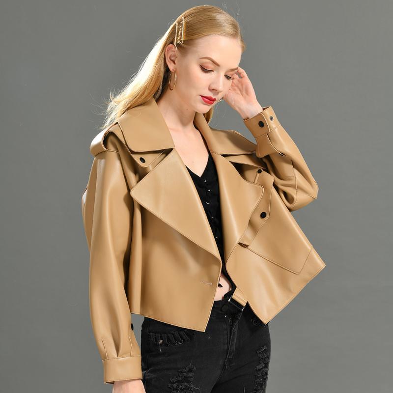 Women's Leather & Faux Genuine Jacket Women Real Sheepshin Coat 2021 Spring Fashion, Black
Women's Leather & Faux Genuine Jacket Women Real Sheepshin Coat 2021 Spring Fashion, Black