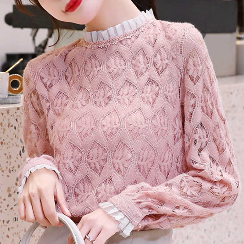 Womens Tops And Blouses Long Sleeve Hollow Lace Blouse Women Fashion Woman Blouses Ladies Tops Blouse Women Blusas C362 210602, Pink
Womens Tops And Blouses Long Sleeve Hollow Lace Blouse Women Fashion Woman Blouses Ladies Tops Blouse Women Blusas C362 210602, Pink