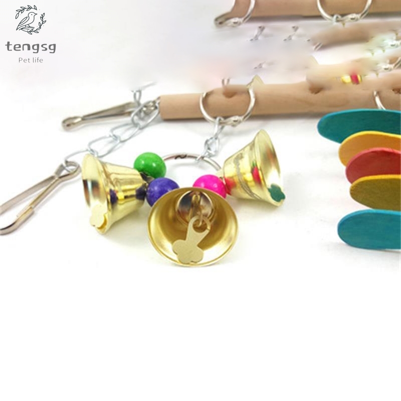 Pet educational toys wooden stairs swing ladder climbing ladder bird toy stairs small and medium parrot toys