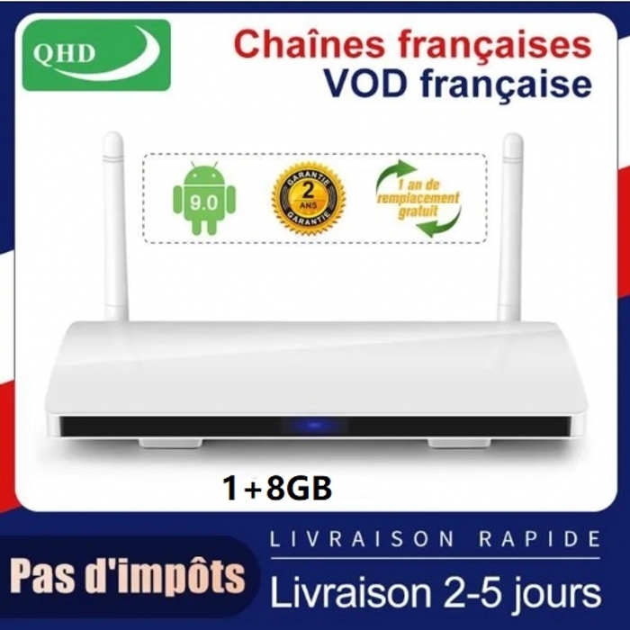 Code d'abonnement de 12 mois et lecteur multimédia Android leadcool (1 + 8 Go) pour la France
Code d'abonnement de 12 mois et lecteur multimédia Android leadcool (1 + 8 Go) pour la France