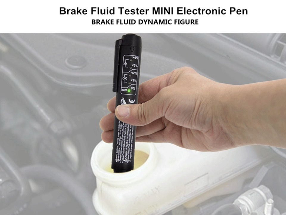 Auto Car Diagnostic Tools Tester Brake Fluid Tester Check Quality 5LED Indicator For DOT3/DOT4 Analysis Detection Tool