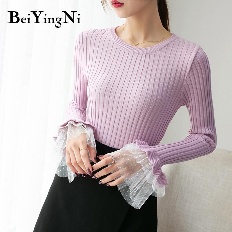 Women's Sweaters Beiyingni Autumn Women Sweater O-neck Flare Sleeve Lace Patchwork Slim Tops Knitted Kawaii Winter Pullovers Lady Clothes, White
Women's Sweaters Beiyingni Autumn Women Sweater O-neck Flare Sleeve Lace Patchwork Slim Tops Knitted Kawaii Winter Pullovers Lady Clothes, White