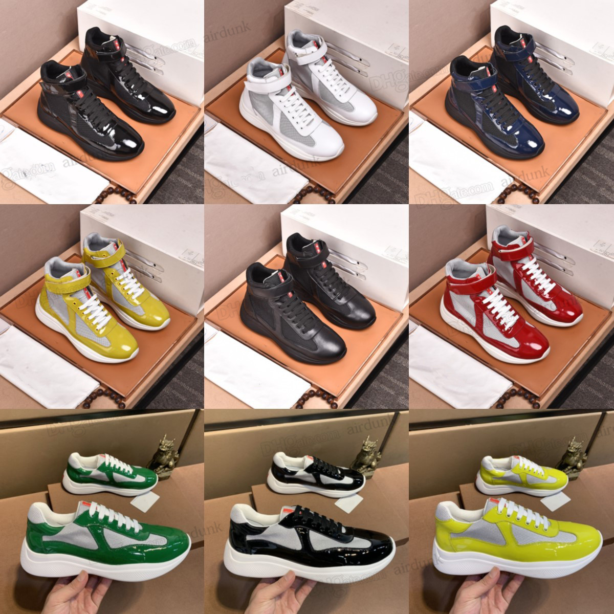 2022 Men America Cup Casual Shoes Designer Sneakers Top Patent Leather Flat Trainers Black Blue Mesh Lace-up Nylon Outdoor Runner Trainer America's Xl Shoe size 38-46, Shoes box
2022 Men America Cup Casual Shoes Designer Sneakers Top Patent Leather Flat Trainers Black Blue Mesh Lace-up Nylon Outdoor Runner Trainer America's Xl Shoe size 38-46, Shoes box