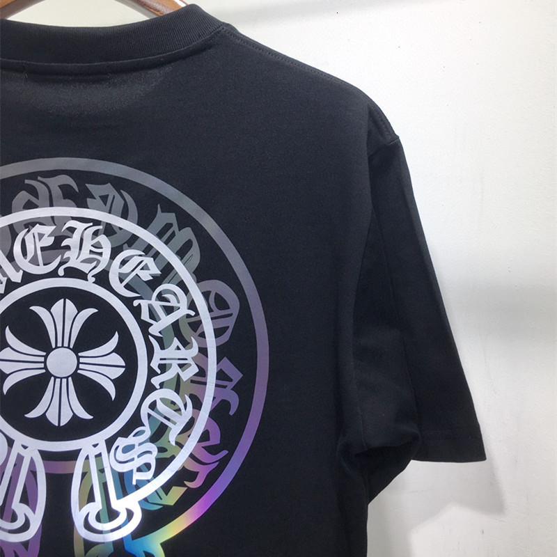 Chrome/hearts 2021 crosin short sleeve men's and women's laser colorful printed T-shirt for lovers, White
Chrome/hearts 2021 crosin short sleeve men's and women's laser colorful printed T-shirt for lovers, White