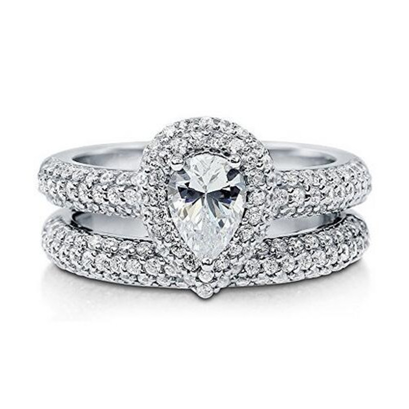Choucong Brand Vintage Promise Wedding Ring set Real 925 sterling Silver Diamond cz Engagement eBand Rings For Women Bridal sets Jewelry Gift