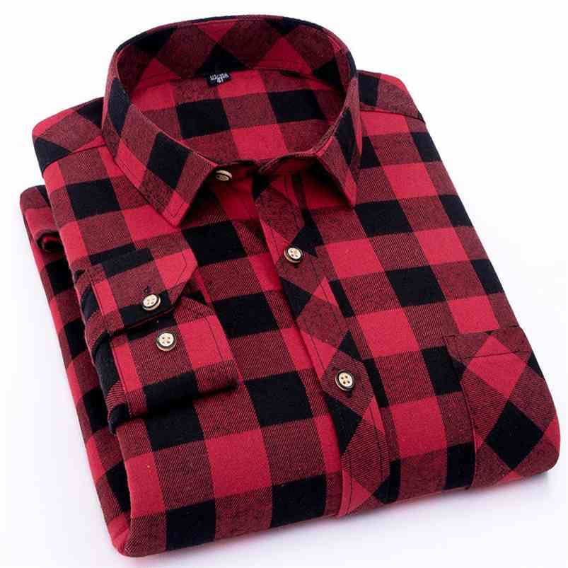 Red Flannel Plaid Shirt Men Fashion Dress Men shirt Casual Warm Soft Long Sleeve Shirts camiseta masculina chemise homme 210708, M603
Red Flannel Plaid Shirt Men Fashion Dress Men shirt Casual Warm Soft Long Sleeve Shirts camiseta masculina chemise homme 210708, M603