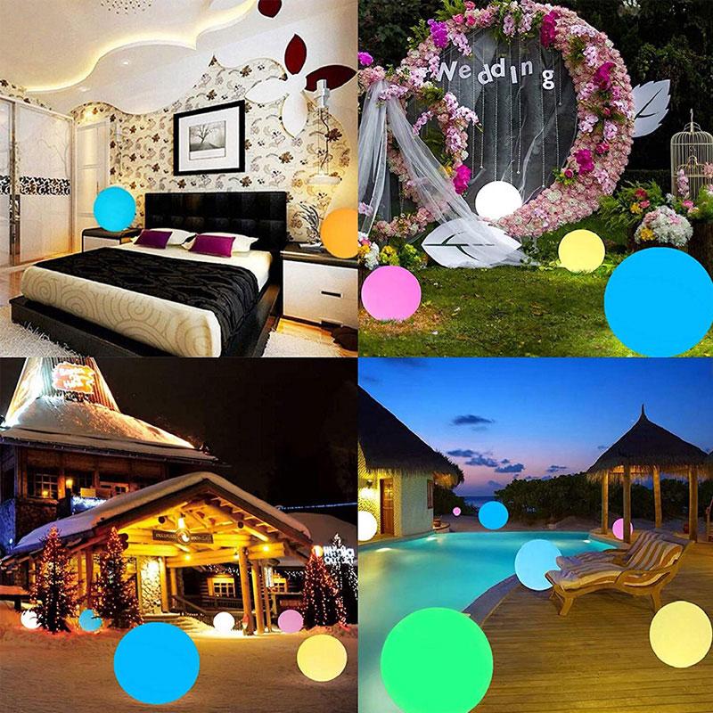 Lawn Lamps Waterproof Rechargeable LED Ball Light Outdoor Garden Decoration Pool Orbs Floating Sphere With Remote