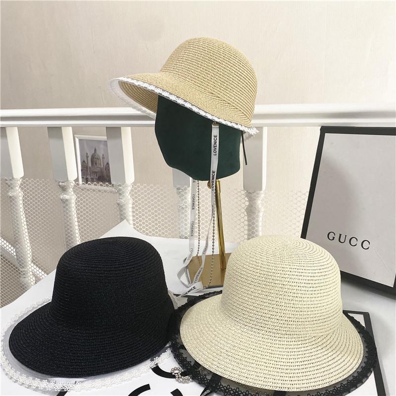 Wide Brim Hats Summer Internet Celebrity Woman Straw Hat With Lace Travel Sandy Beach Breathable Designer Luxury Sun Fashionable, Black
Wide Brim Hats Summer Internet Celebrity Woman Straw Hat With Lace Travel Sandy Beach Breathable Designer Luxury Sun Fashionable, Black