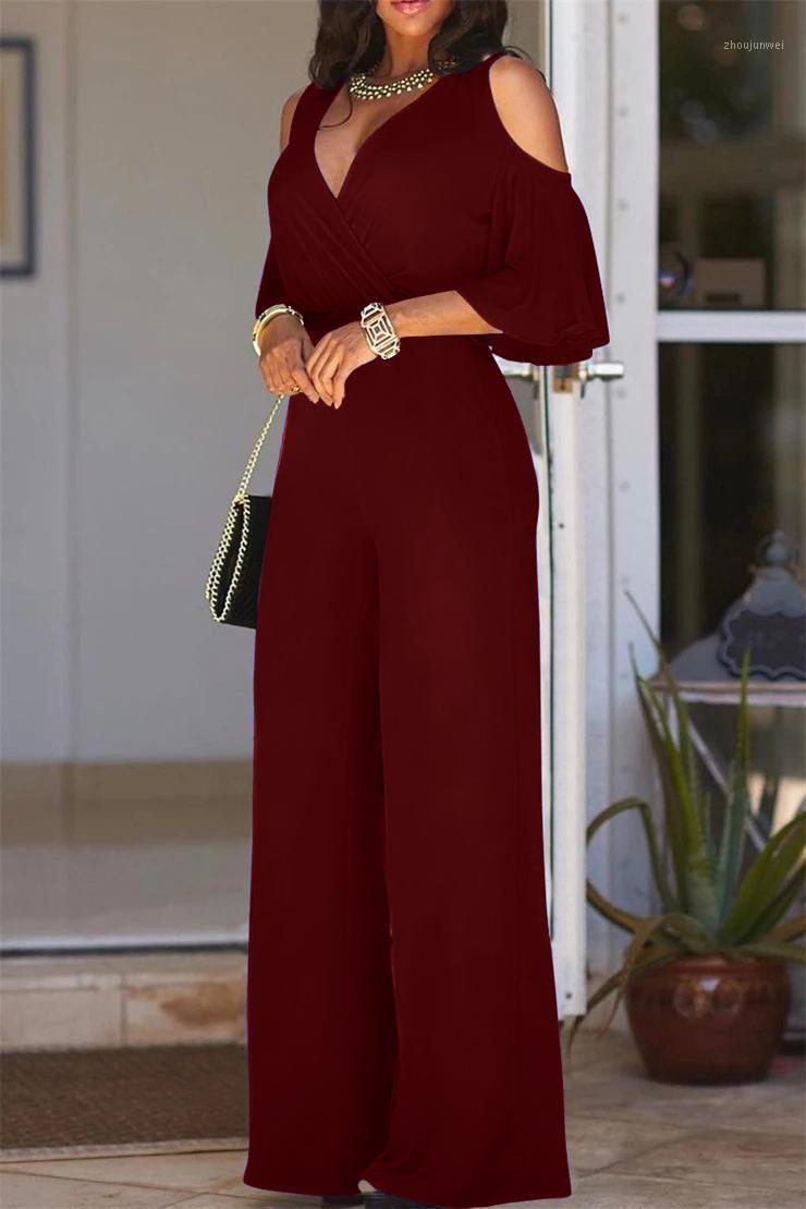 Women' Jumpsuits & Rompers ADFVAT Sexy Deep V Neck Women Off The Shoulder Butterfly Sleeve Elegant Lady Romper Solid Color Wide Leg Pants, Black
Women' Jumpsuits & Rompers ADFVAT Sexy Deep V Neck Women Off The Shoulder Butterfly Sleeve Elegant Lady Romper Solid Color Wide Leg Pants, Black