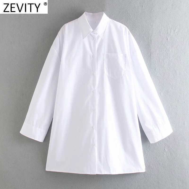 Zevity Women Simply Oversized White Poplin Blouse Office Ladies Long Sleeve Casual Long Shirts Chic Chemise Tops LS7507 210603, As pic ls7507cc
Zevity Women Simply Oversized White Poplin Blouse Office Ladies Long Sleeve Casual Long Shirts Chic Chemise Tops LS7507 210603, As pic ls7507cc