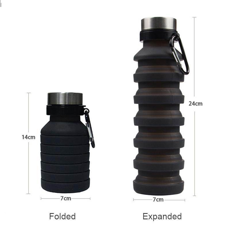 30pcs Water Bottles & Cages Folded Silicone Bottle MTB Bike Cup Kettle Outdoor Camping Leak-Proof Folding Tour Gel Kids Retractable Collapsible 55 Z26