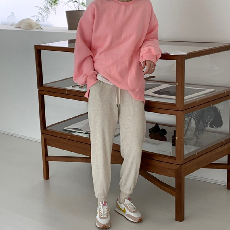 Nomikuma Women Pants Korean Causal Solid Autumn Winter Trousers New Leisure Harem Pants Mujer Pantalones 6D342 210427