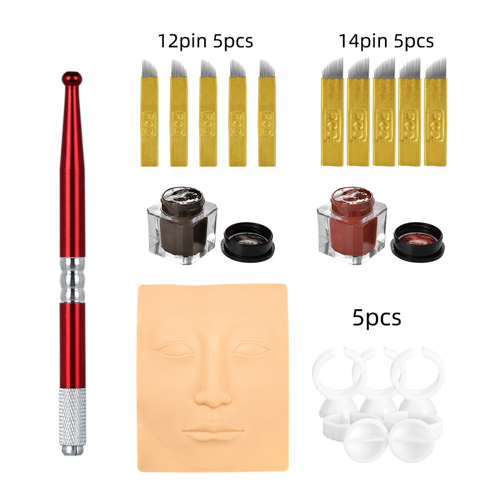 Eyebrow Microblading Kit Tattoo Manual Pen Handmake 12pin 14pin Needles Permanent Makeup Blades Tattoos Supplies Accessorie Equipment
Eyebrow Microblading Kit Tattoo Manual Pen Handmake 12pin 14pin Needles Permanent Makeup Blades Tattoos Supplies Accessorie Equipment