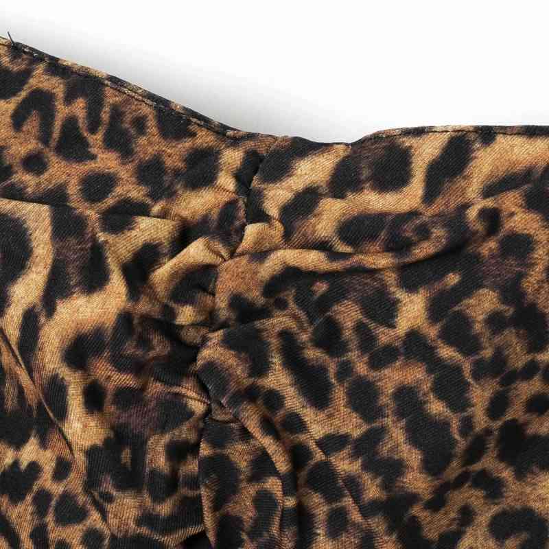Women Leopard Print Backless Suspender Mini Dress Female Loose Clothes Casual Lady Vestido D6735 210430