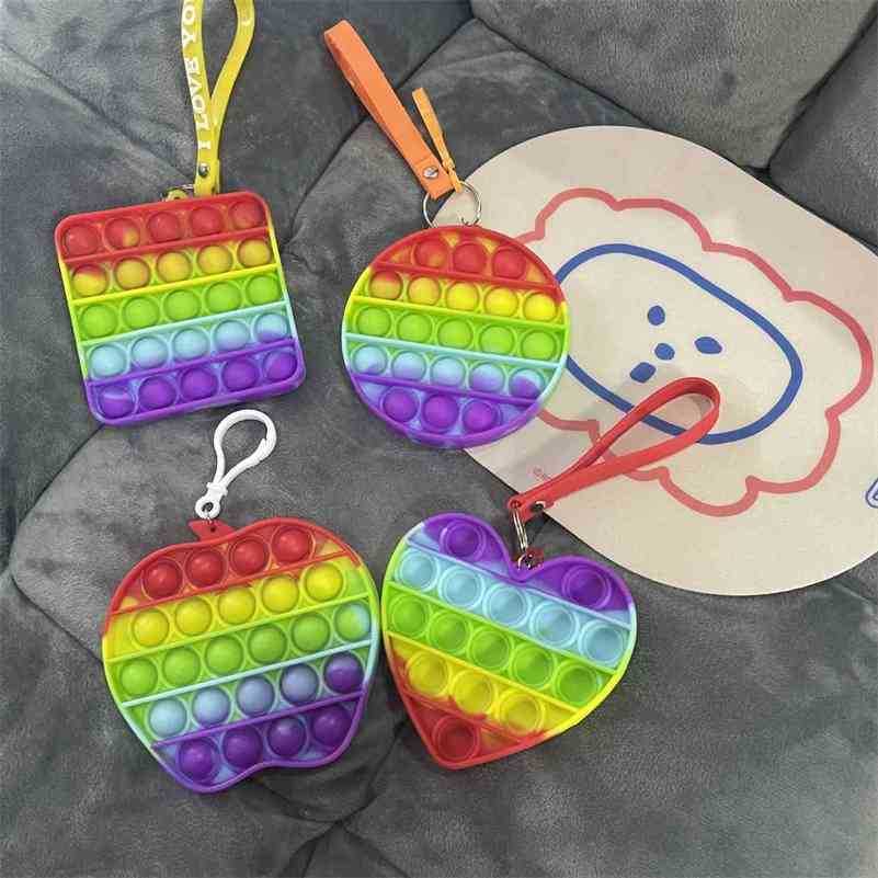 Rainbow Pioneer Fidget Toys Push Key Chain Apple Car Colorful Silicone Kids Educational Decompression Simple Poo-its Toy Pandent G4WRGNC
Rainbow Pioneer Fidget Toys Push Key Chain Apple Car Colorful Silicone Kids Educational Decompression Simple Poo-its Toy Pandent G4WRGNC