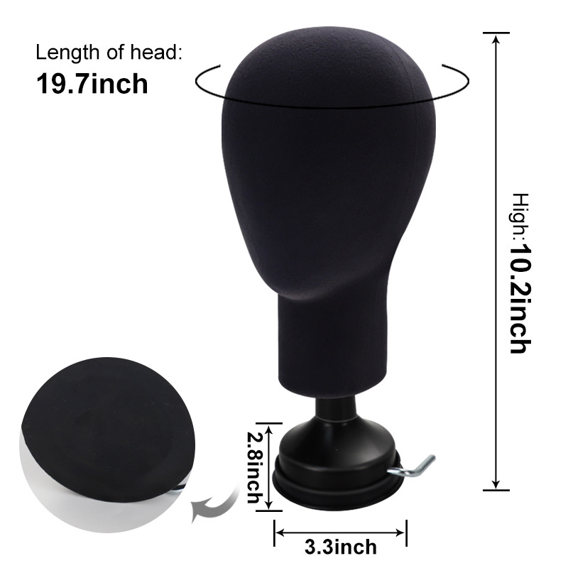 New Style Base Plate Styrofoam Mannequin Head Model Wigs Caps Glasses Display Stand Holder