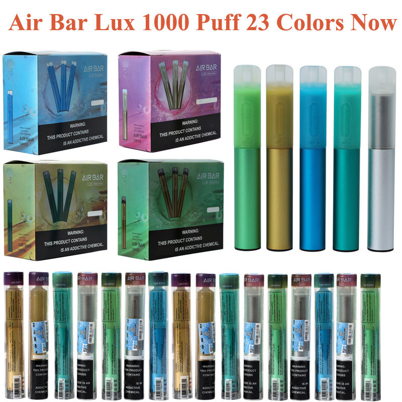 Air Bar Lux Disposable Vape Pen E Cigarette Device With 500mAh Battery 2.7ml Pods 1000 Puffs Dab Airbar Kit VS Puff XXL
Air Bar Lux Disposable Vape Pen E Cigarette Device With 500mAh Battery 2.7ml Pods 1000 Puffs Dab Airbar Kit VS Puff XXL