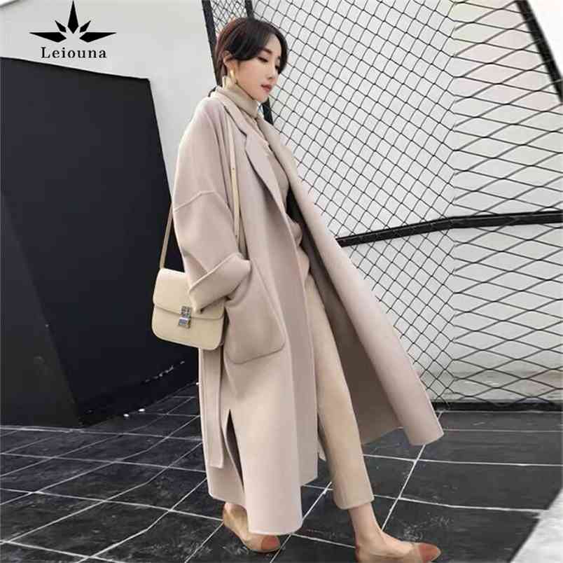 Leiouna Long Vintage Faux Office Lady Belt Outerwear Womens Black Korean Woolen Female Coat Winter Women Ladies Coats Femme 210909, Maple-leaf red
Leiouna Long Vintage Faux Office Lady Belt Outerwear Womens Black Korean Woolen Female Coat Winter Women Ladies Coats Femme 210909, Maple-leaf red