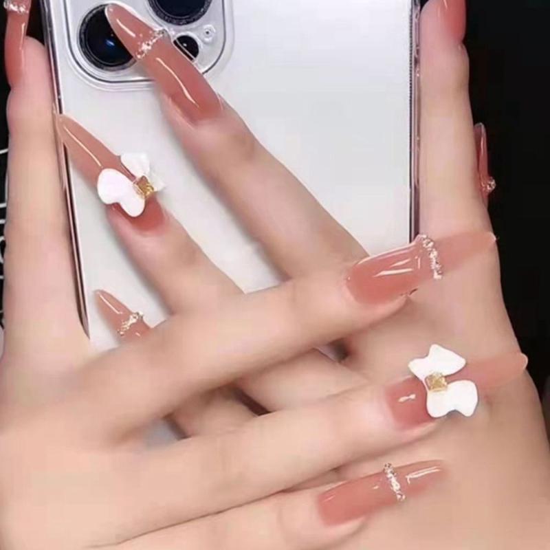 False Nails 24Pcs Long Stiletto With Rhinestone Fake Almond Detachable Full Cover Nail Tips Press On Manicure Tool, Red;gold
False Nails 24Pcs Long Stiletto With Rhinestone Fake Almond Detachable Full Cover Nail Tips Press On Manicure Tool, Red;gold