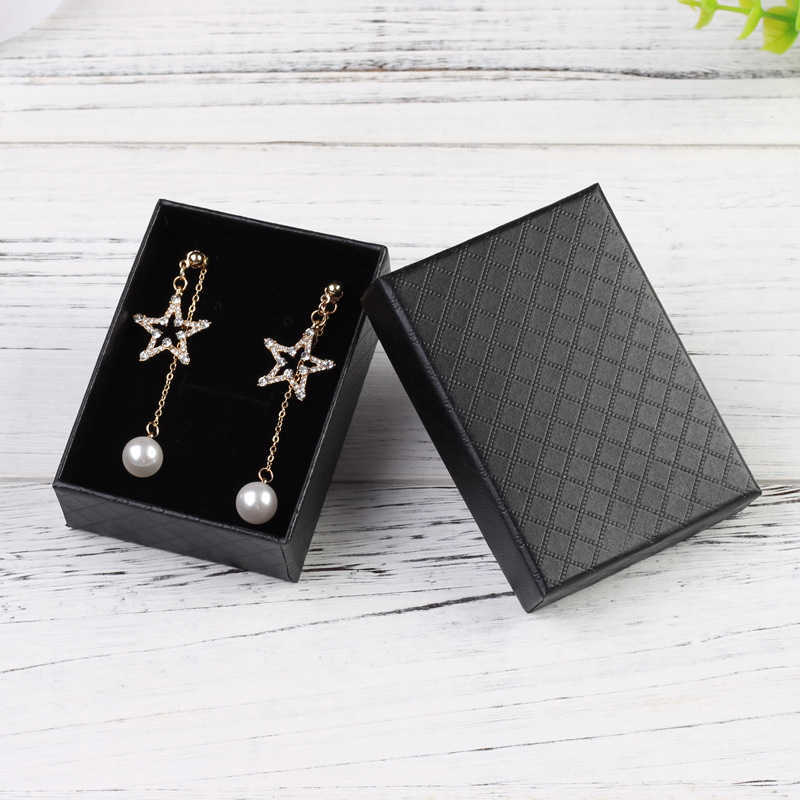 24pcs Jewelry Box for Necklace Earrings Ring Bracelet Box Engagement Christmas Gift Packaging Paper Jewellery Organizer Display 211012