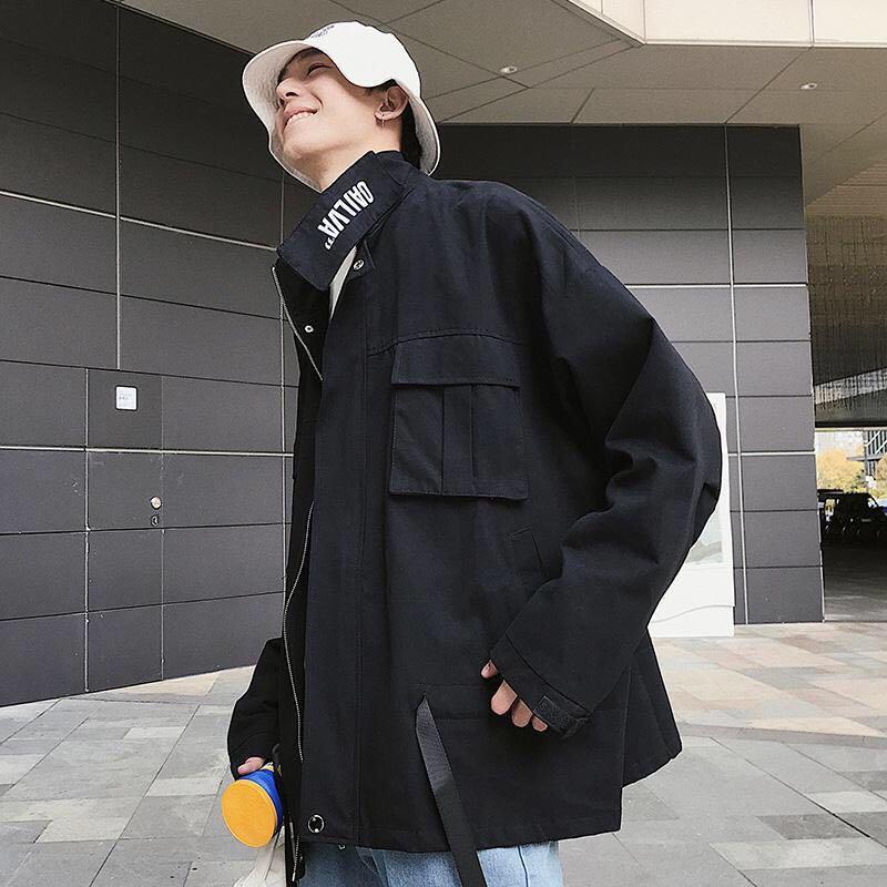 Men's Jackets Autumn Stand Collar Jacket Fashion Solid Color Casual Tooling Men Streetwear Loose Hip Hop Bomber Mens, Black
Men's Jackets Autumn Stand Collar Jacket Fashion Solid Color Casual Tooling Men Streetwear Loose Hip Hop Bomber Mens, Black
