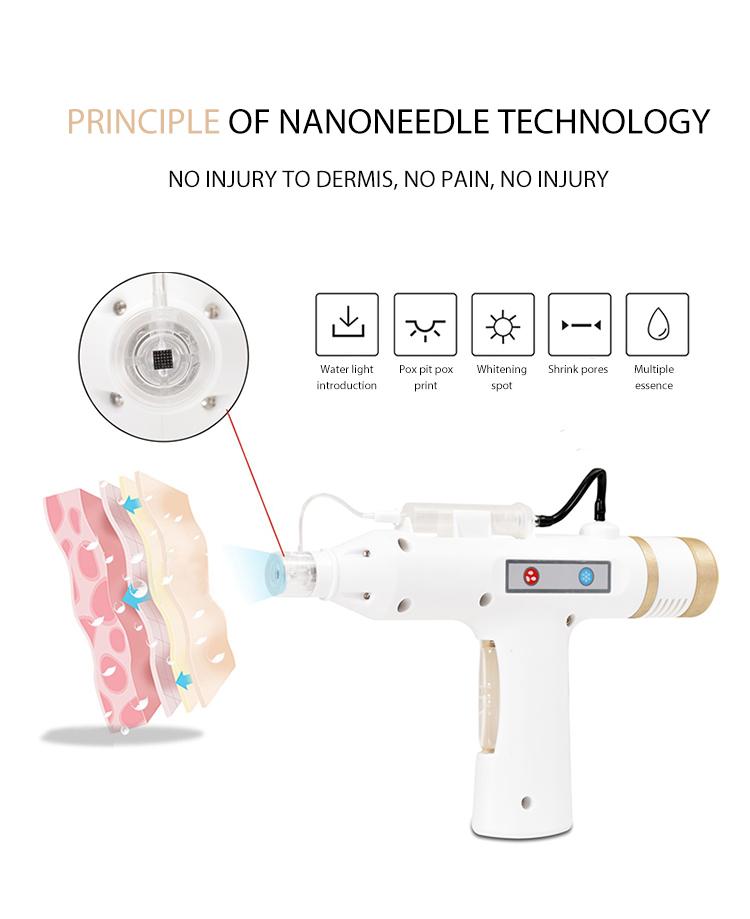 Korea wrinkle removal hyaluronic injection skin rejuvenation rf free needle mesotherapy gun water injector pen meso device