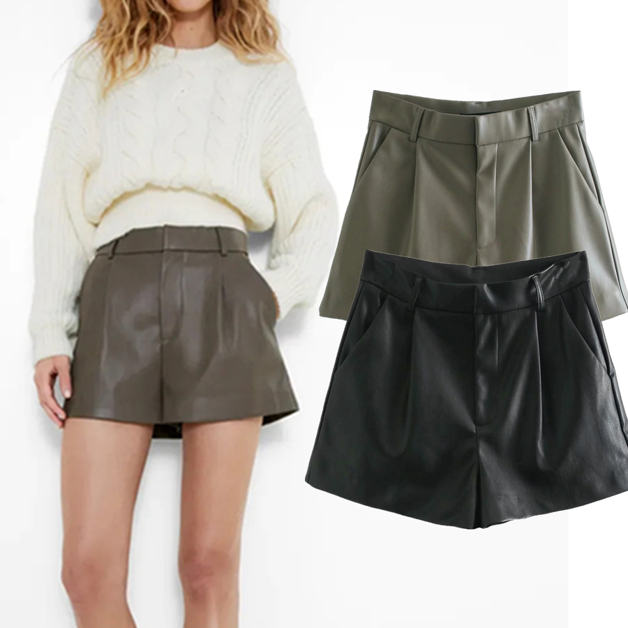 Withered England Style Vintage Leather High Waist Pu Mom Shorts Women Casual Bermuda Loose Short Feminino Plus Size Women Short, Black
Withered England Style Vintage Leather High Waist Pu Mom Shorts Women Casual Bermuda Loose Short Feminino Plus Size Women Short, Black