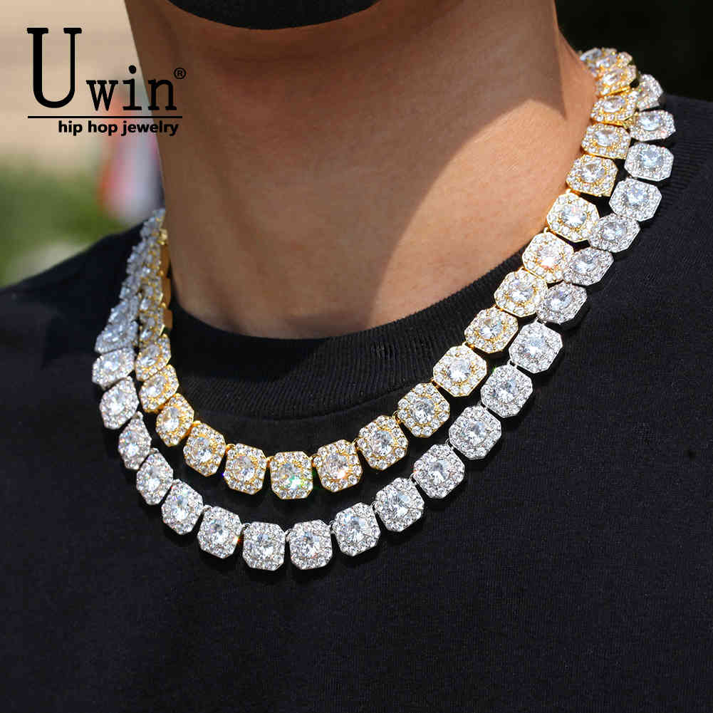 Uwin 12mm Square Iced Out Flower Tennis Chains Cubic Zirconia Hiphop Necklace&Bracelet Luxury Copper Iced Out Jewelry X0509
Uwin 12mm Square Iced Out Flower Tennis Chains Cubic Zirconia Hiphop Necklace&Bracelet Luxury Copper Iced Out Jewelry X0509