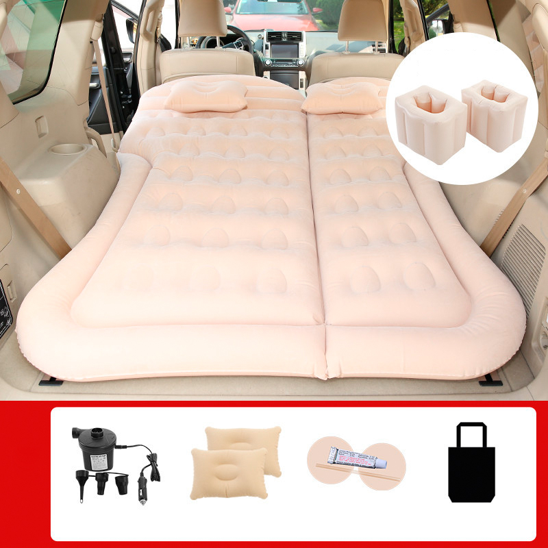 Car Air Inflatable Travel Mattress Bed Universal SUV Auto Sleeping Pad for Rear Seat Multi functional Sofa Pillow Outdoor Camping Mat Cushion