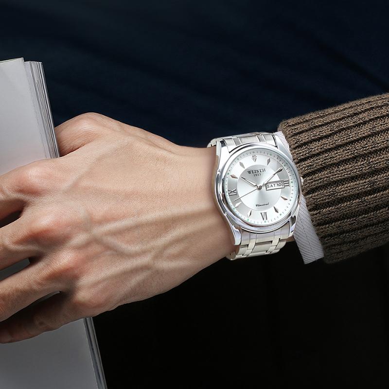 Wristwatches WLISTH Men's Watch Fashion Hollow Luminous Business Luxury Stainless Steel Strap All-match Quartz Without Box WA272, 01
Wristwatches WLISTH Men's Watch Fashion Hollow Luminous Business Luxury Stainless Steel Strap All-match Quartz Without Box WA272, 01