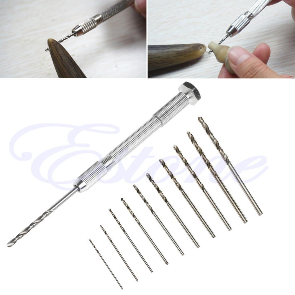 Practical 0.7-3 Mm Hand Twist Boor Sliding Drilling Metal Spiral Tool With Boor