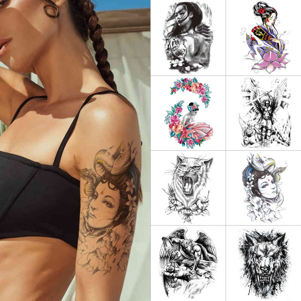 Arm temporary sticker Wolf lion leopard ink Sticker s Retro body Angel demon waterproof fake tattoo
Arm temporary sticker Wolf lion leopard ink Sticker s Retro body Angel demon waterproof fake tattoo