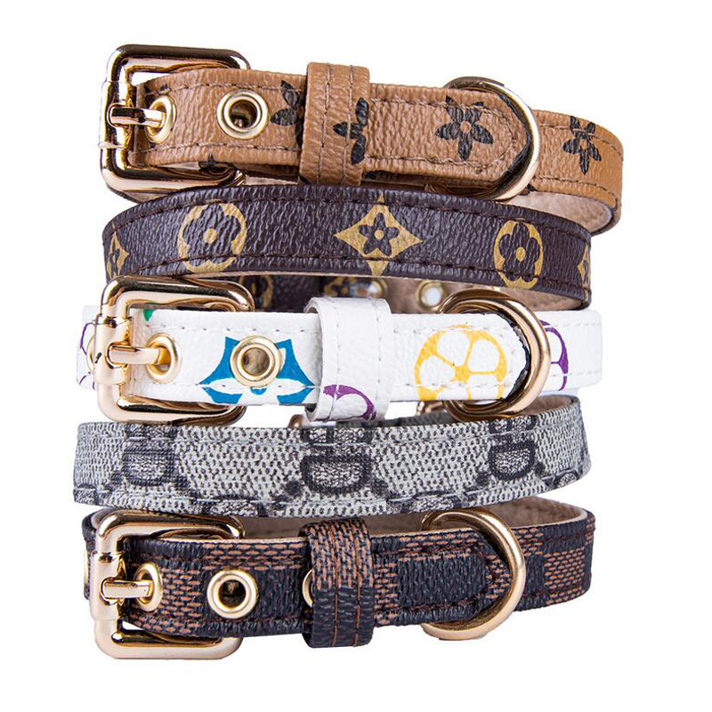 Stylish and Versatile Adjustable Puppy Necklace Waterproof PU Leather Leash with Letter Motifs for Furry Friends