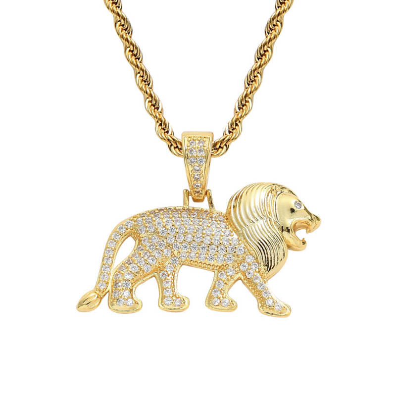 Hip Hop Cubic Zircon Lion Pendant Necklace High Quality Chain Luxury Jewelry Chains
Hip Hop Cubic Zircon Lion Pendant Necklace High Quality Chain Luxury Jewelry Chains